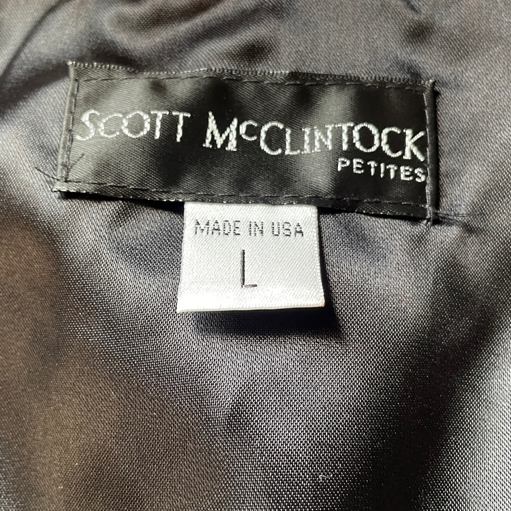NWT Vintage Scott McClintock Black Velvet Bolero Shrug Cropped Jacket Size LP - Picture 6 of 8